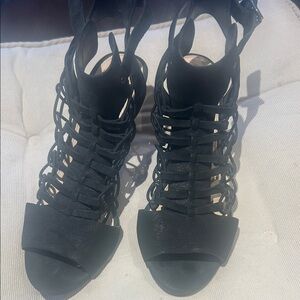 Elegant Black Women's cage Sandals